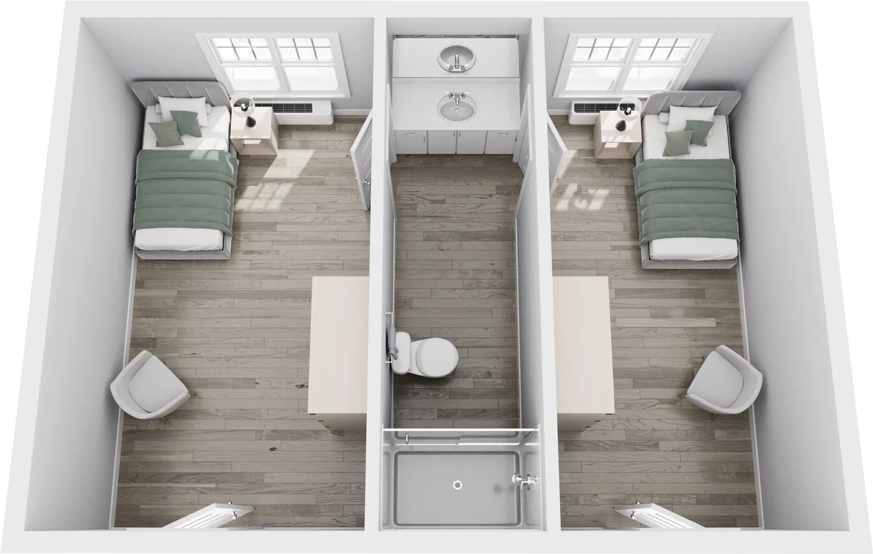 Jack & Jill, Shared Bath